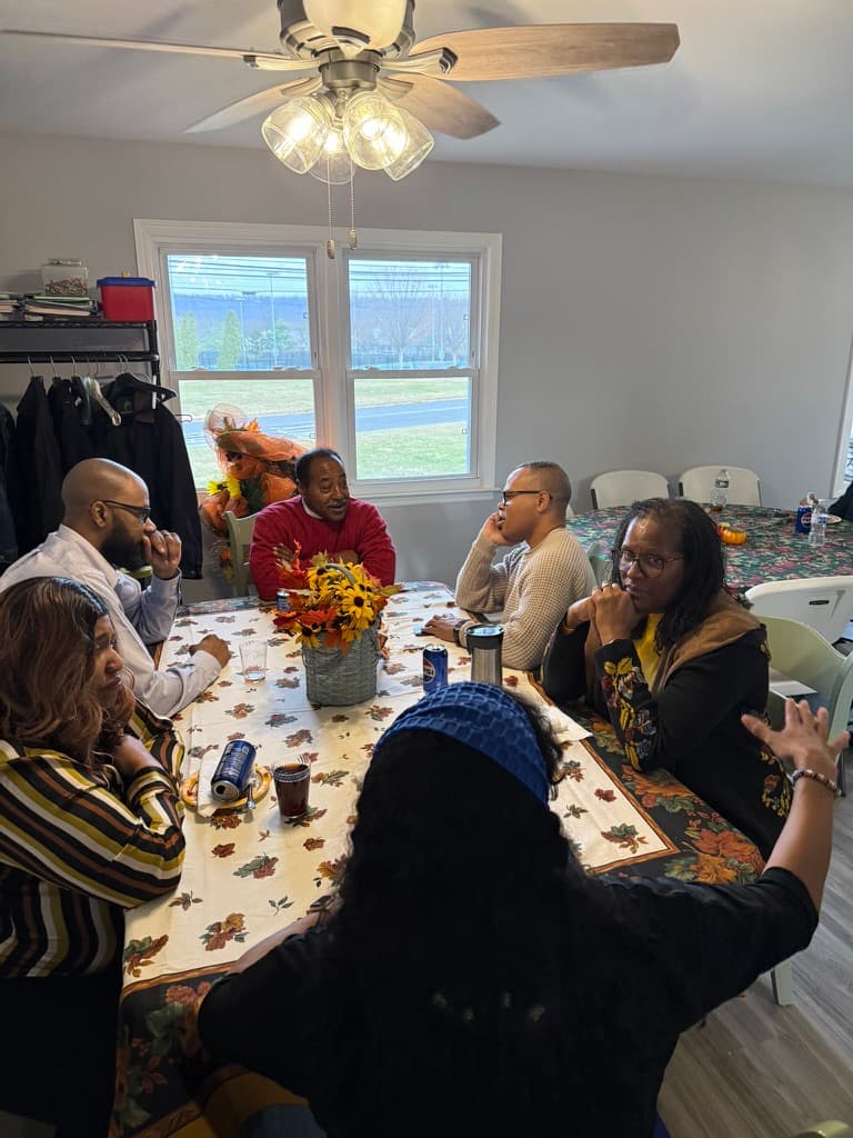 Church members fellowshipping together